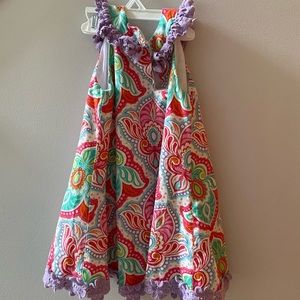 Multi-color 4t dress counting daisies